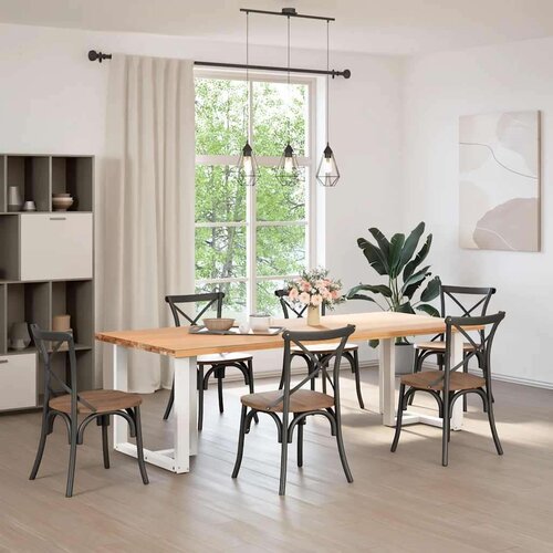  Noge za blagovaonski stol T-oblika 2 kom 70x35x(72-73) cm čelik Slike