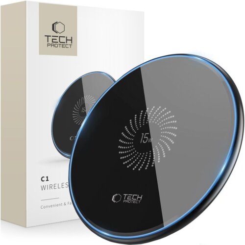 TECH-PROTECT QI15W-C1 BREZŽIČNI POLNILEC 15W ČRN, (5000302942) Cene