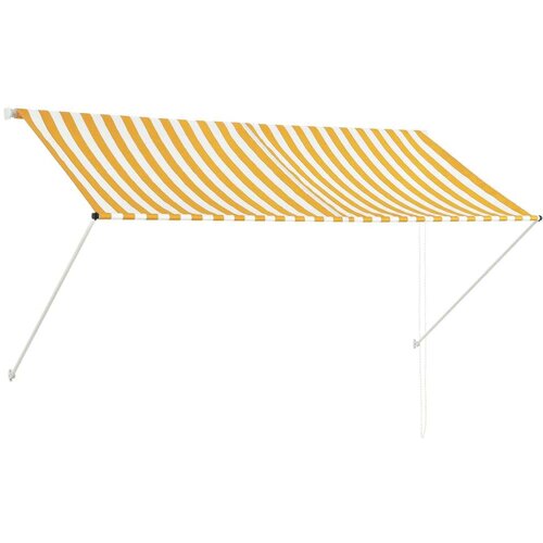  Zložljiva tenda 250x150 cm rumena in bela, (20611089) Cene