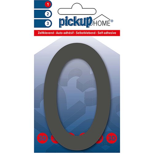 Rio 3D home kućni broj (visina: 10 cm, motiv: 0, sive boje, plastika, samoljepljivo) Cijene