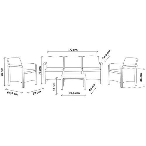 Bica ba&amp;scaron;tenski set - rialto 3 ( br3g ) Slike