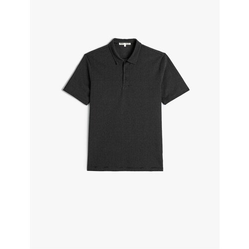 Koton Polo Neck T-Shirt Short Sleeve Buttoned Textured Slike