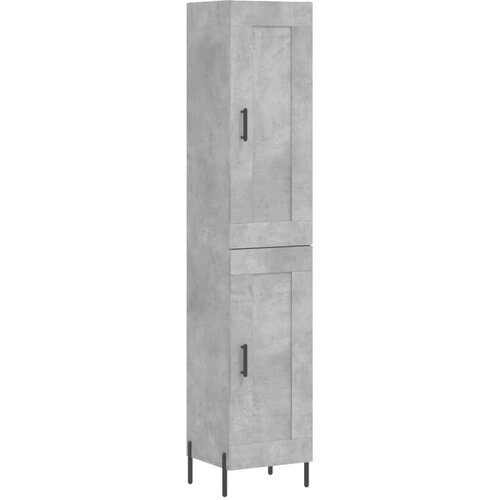 Maison Chic Visoka omara - Komoda - Predalnik betonsko siva 34,5x34x180 cm inženirski les, (21720329) Cene