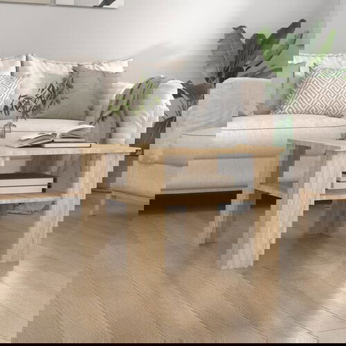 Furnova Klubska mizica sonoma hrast 60x60x42 cm iverna plošča, (21914761) Cene