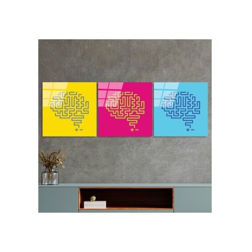 WALLXPERT dekorativna slika od kaljenog stakla (3 komada)uv 851 50 x 50 Cene