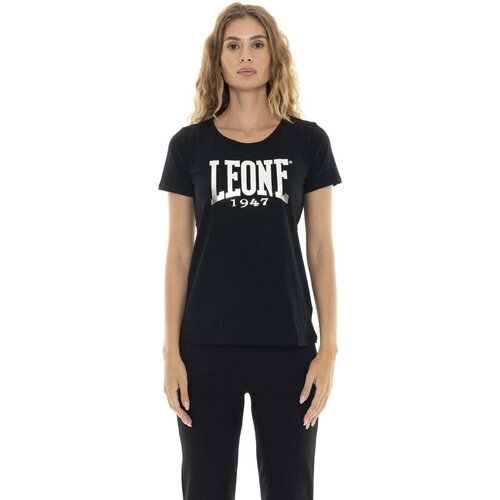 Leone 1947 Majice s kratkimi rokavi Woman T-Shirt Short Sleeves Never Without Črna Cene