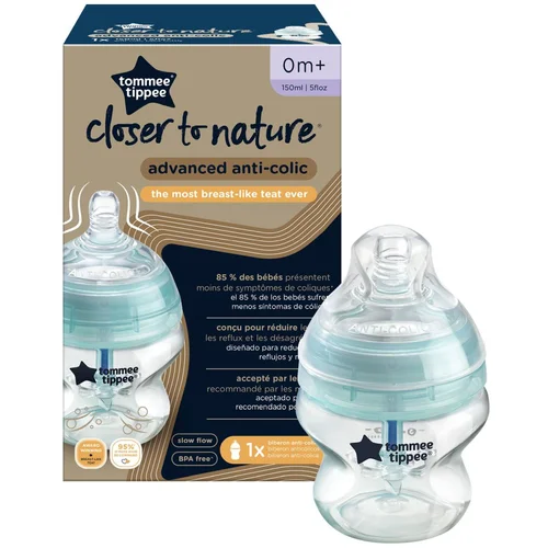 Tommee_Tippee Steklenička plastična AC 150ml, star