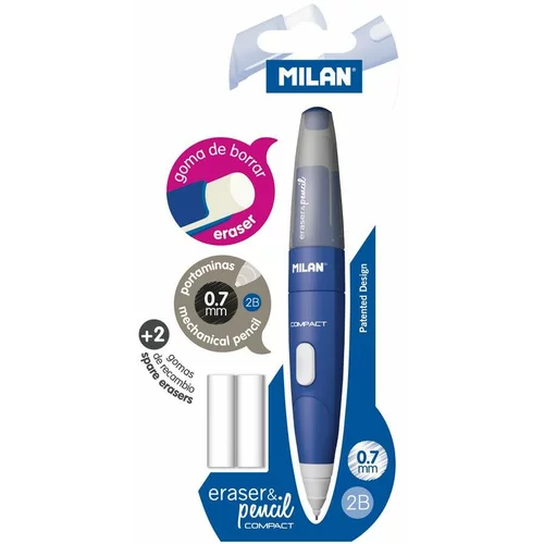 MILAN Tehnička olovka 0,7+gumica COMPACT+2 refilla blister