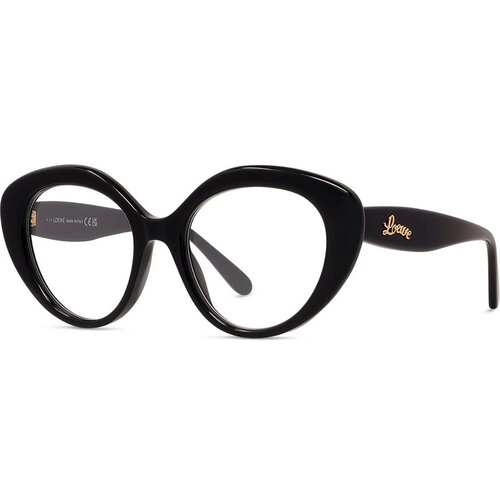 Loewe Curvy Black Cat Eye Eyeglasses ONE SIZE (52) Črna/Kristalna Slike