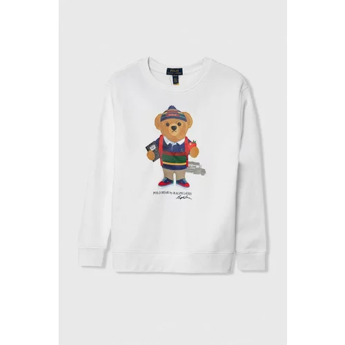 Polo Ralph Lauren Otroški pulover bela barva