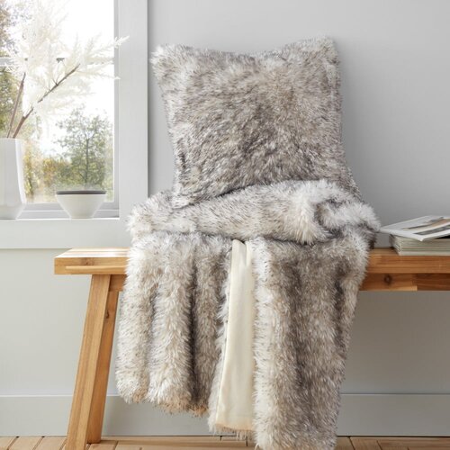 Catherine Lansfield Siva odeja iz umetnega krzna 130x170 cm Arctic Fox &amp;ndash; Slike