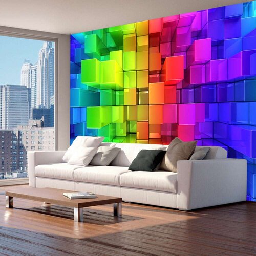 Samoljepljiva foto tapeta - Colour jigsaw 196x140 Slike