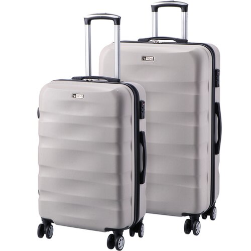 Ad trend set potovalni kovček 32/60l, svetlo siv, 2 kos Slike