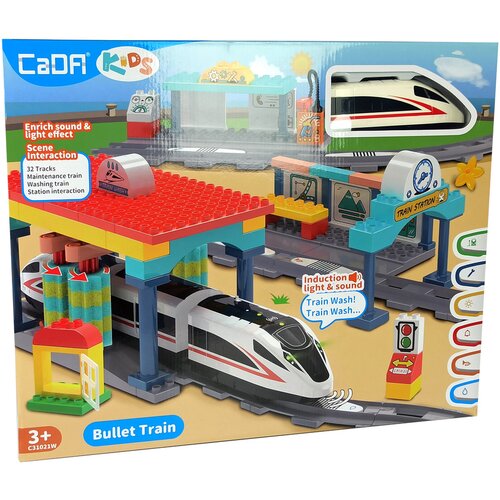  Building Blocks Train Railway Station CADA 108 Elements Slike