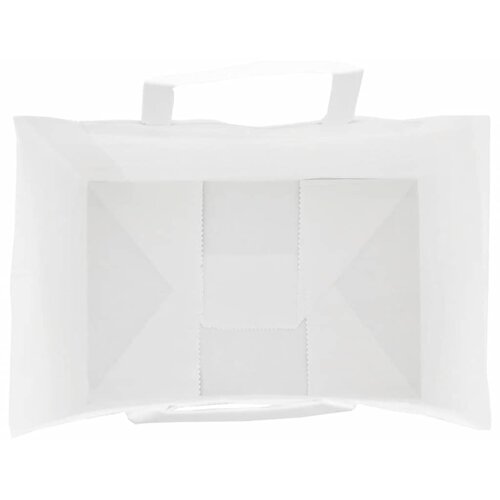  Papirnate vrećice 50 kom s ručkama bijele 32x22x28 cm Slike