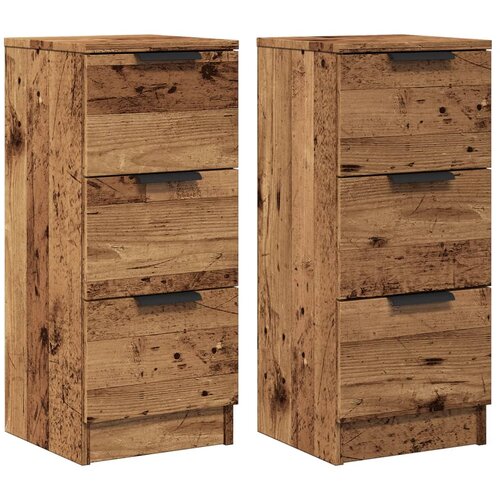 Maison Chic Komoda - Predalnik 2 kosa starinski les 30x30x70 cm inženirski les, (21722636) Slike