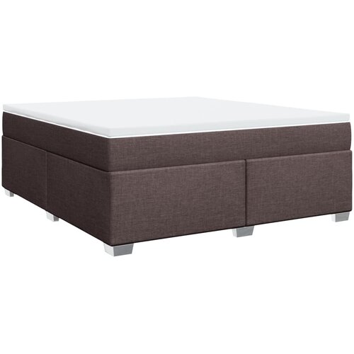 VidaXL Box spring postelja z vzmetnico temno rjava 180x200 cm blago, (21306966) Slike