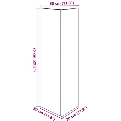 VidaXL Vrtne sadilice 2kom trokutasta 30x26x75cm od nehrđajućeg čelika Slike