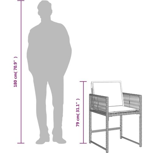 VidaXL 17-dijelni vrtni blagovaonski set s jastucima svijetlosivi Slike