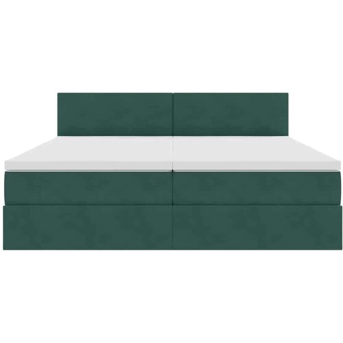  Krevet s od storage s madracem Tamnozelena 100 x 200 cm - Tamnozelena 200 x 200 cm Gladak dizajn Slike