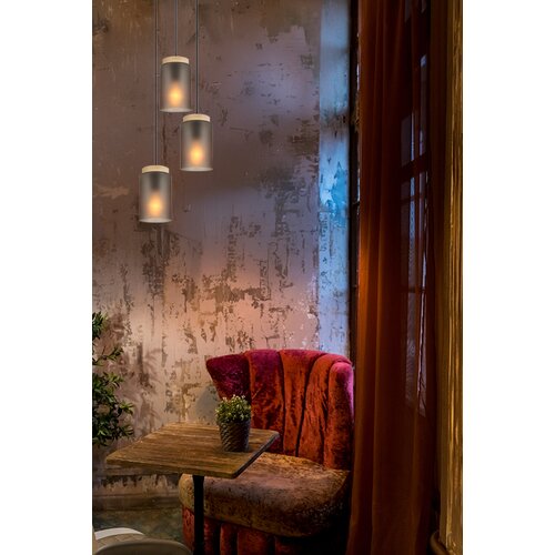 Toolight Viseća Lampa APP1811-3CPR Frosted Grey Slike