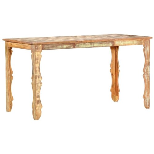  Blagovaonski stol od masivnog obnovljenog drva 140 x 70 x 76 cm - 140 x 70 x 76 cm 1 Slike
