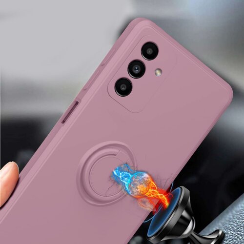 Onasi silikonski ovitek liquid ring za samsung galaxy A14 - vijola Slike