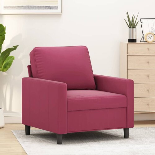  The Living Store Fotelj vinsko rdeč 60 cm žamet - Enosed, (21495008) Slike