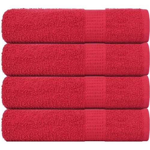VidaXL Brisače za tu&amp;scaron;iranje 4 kos rdeča 70x140 cm 360 g/m&amp;sup2; 100% bombaž, (21822873) Slike