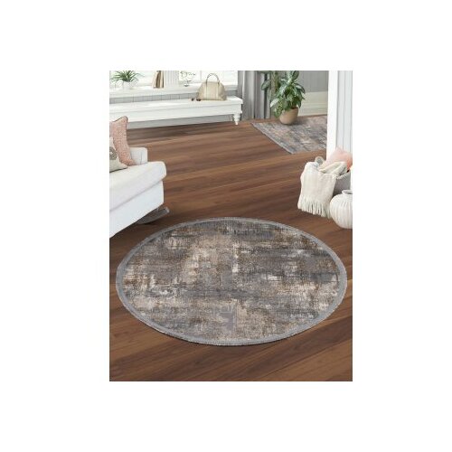 Conceptum Hypnose notta 1107 okrugli sivo - bež tepih 120 cm (614CCL1564) Cene