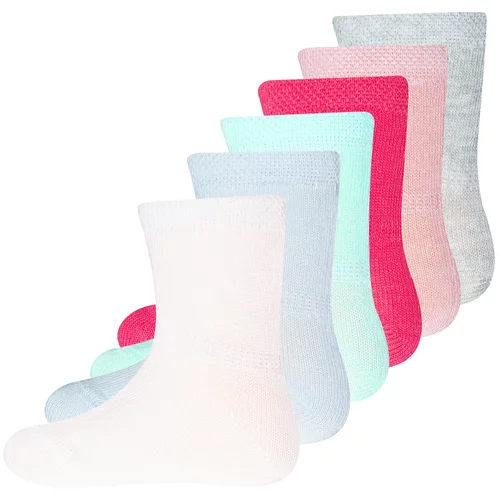 EWERS Čarape svijetloplava / siva melange / roza / roza / bijela