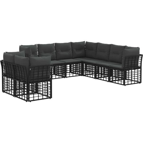  Set vanjskih sofa Crna Poliester - Crna bez stola Cene