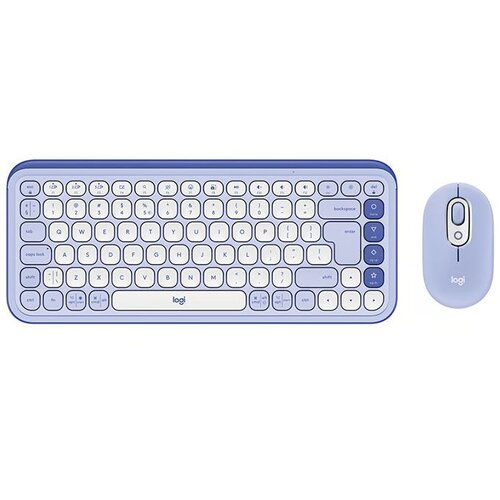 Logitech Tastatura + mi&amp;scaron; POP Icon Combo Wireless US Purple Slike