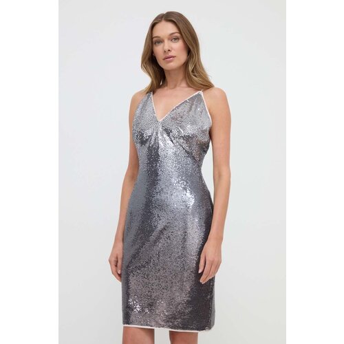 Guess Haljina GRAZIA boja: srebrna, mini, uska, W4GK27 KC7F0 Slike