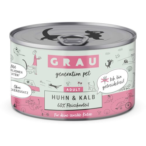 GRAU Adult bez žitarica 6 x 200 g - Piletina i teletina Cijene