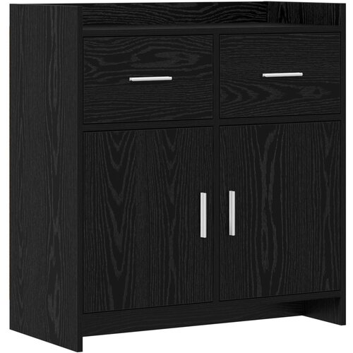 vidaXL Strani &scaron;al Črni hrast 75 x 36 x 80 cm Inženirski les, (5000253277) Cene