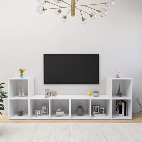 TV ormarići 4 kom bijeli 72 x 35 x 36,5 cm konstruirano drvo Cijene