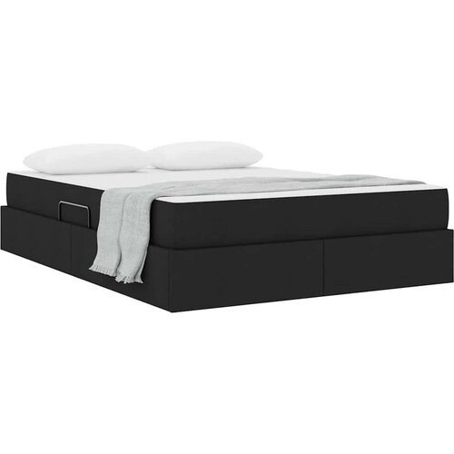  Krevet s madracem i skladi&amp;scaron;tem Crna 140 x 190 cm Poliester Slike