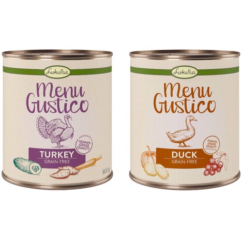  Ekonomično pakiranje: Lukullus &amp;quot;Menu Gustico&amp;quot; 24 x 800 g - Mix: puretina i pačetina Slike