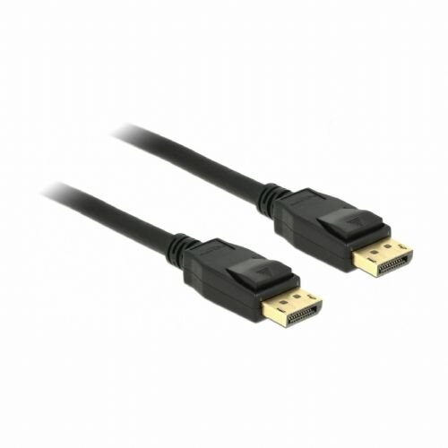Delock DisplayPort priključni kabel DisplayPort utikač, DisplayPort utikač 5.00 m crna 83808 pozlaćeni kontakti DisplayPort kabel Cijene