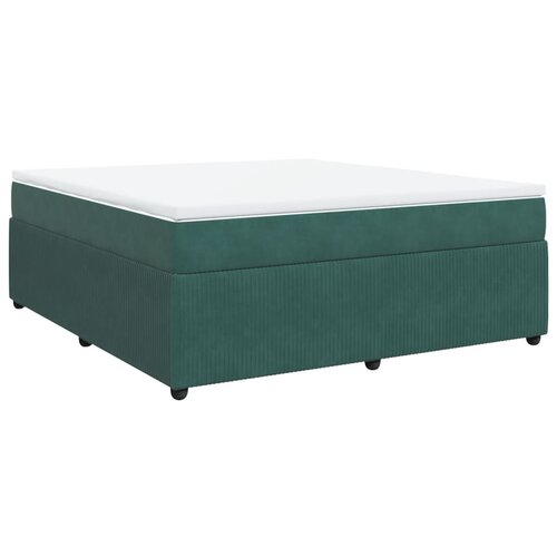 vidaXL Box spring postelja z vzmetnico temno zelena 180x200 cm žamet, (21306708) Cene