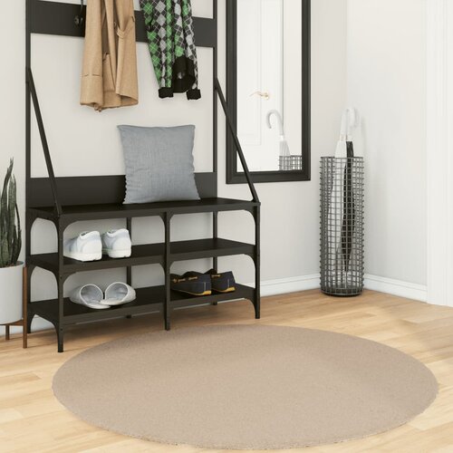vidaXL Tepih HUARTE kratkih vlakana meki i perivi Ø120 cm boja pijeska Cene