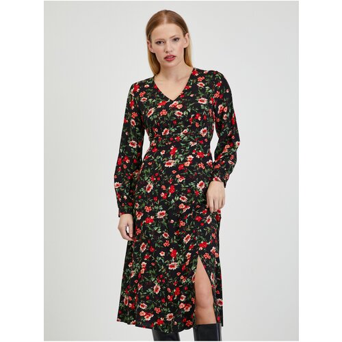 Orsay Red-Black Women Floral Dress - Women Slike