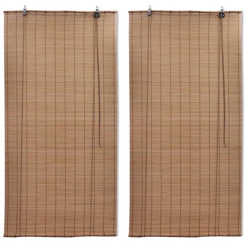 vidaXL Rolo senčilo iz bambusa 2 kosa rjave barve 120x220 cm, (20597261) Cene