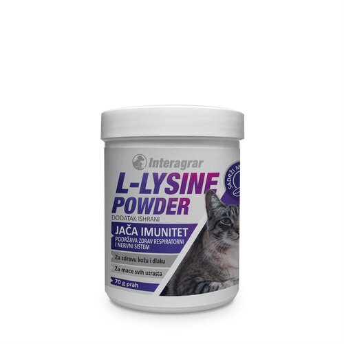 Interagrar L-Lysine Powder dodatak ishrani za mačke u prahu 70g Cene