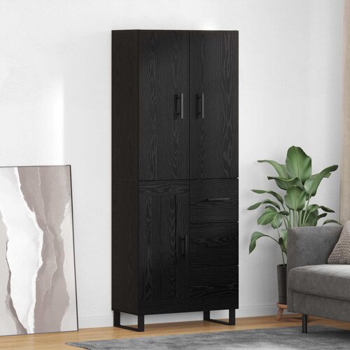  Highboard s ladicama 2 pcs Crni hrast 69,5 x 34 x 180 cm Cene