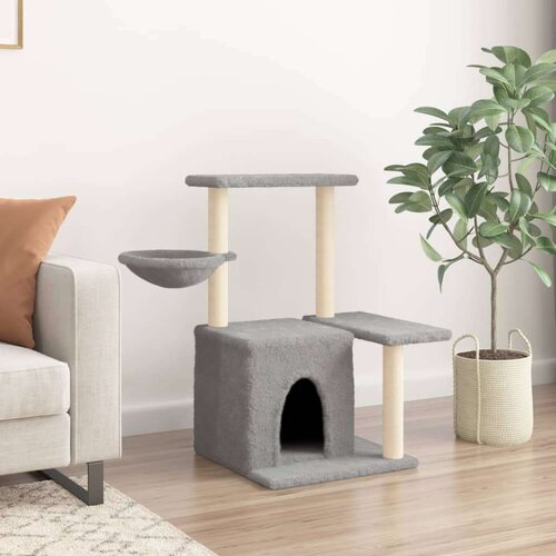 VidaXL Penjalica za mačke sa stupovima za grebanje svjetlosiva 83 cm Slike