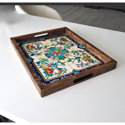 Aberto Design Poslužavnik REF022 48 x 38 x 4 cm, Šareni Cene