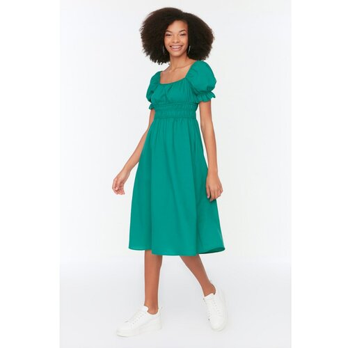 Trendyol Green Square Collar Dress Slike