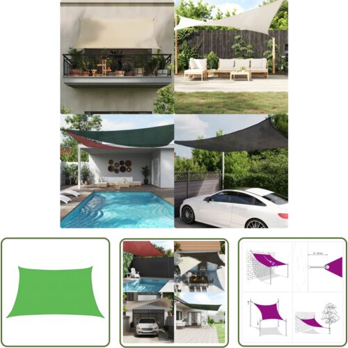  The Living Store Senčno jadro 160 g/m&amp;sup2; svetlo zeleno 3/4x2 m HDPE - Senčno Jadro, (21742870) Slike